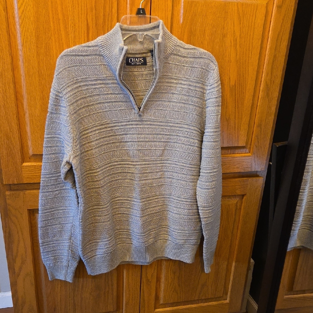 Chaps Light Gray Men's Sweater